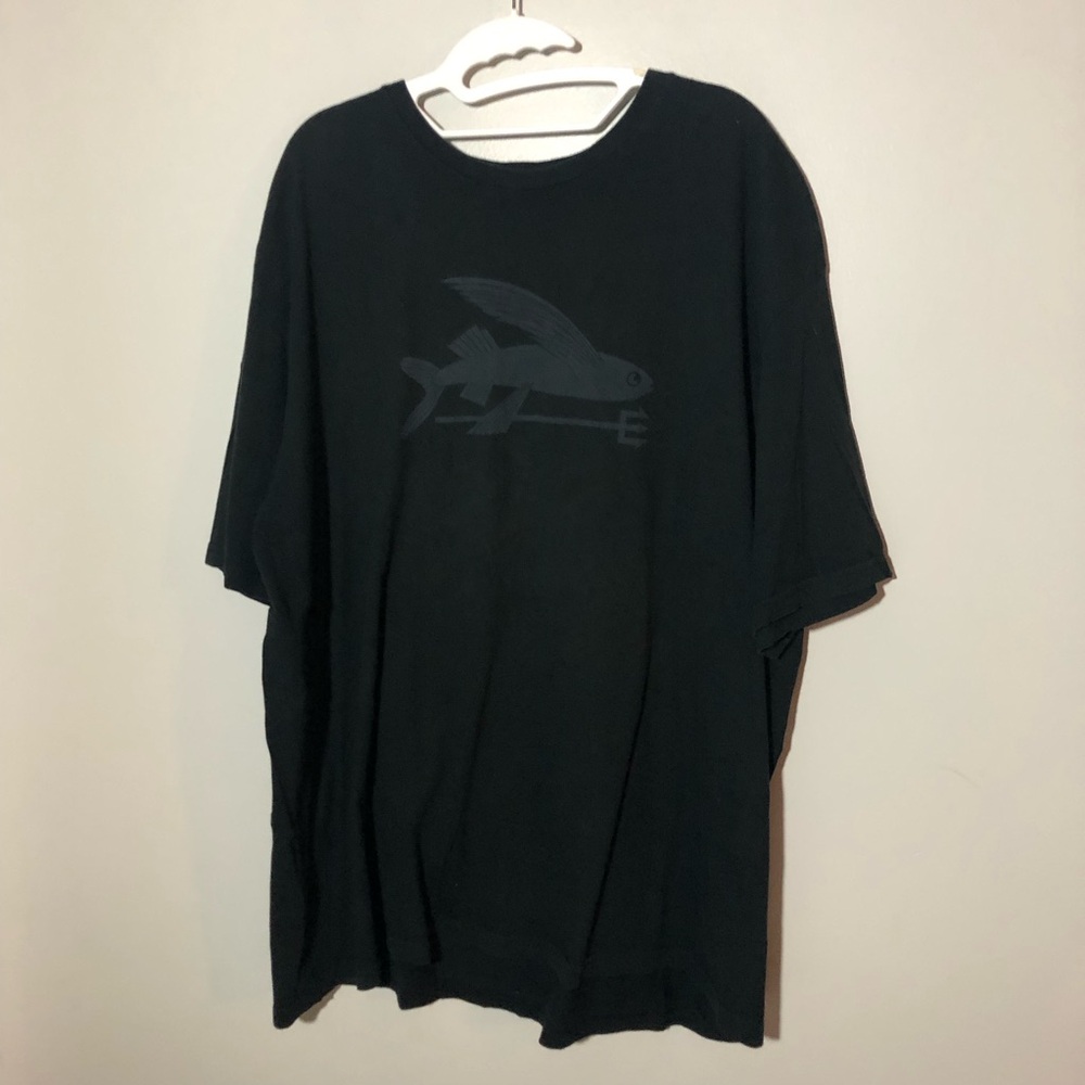 Patagonia Flying Fish Responsibili-Tee mens XXL black tshirt organic cotton